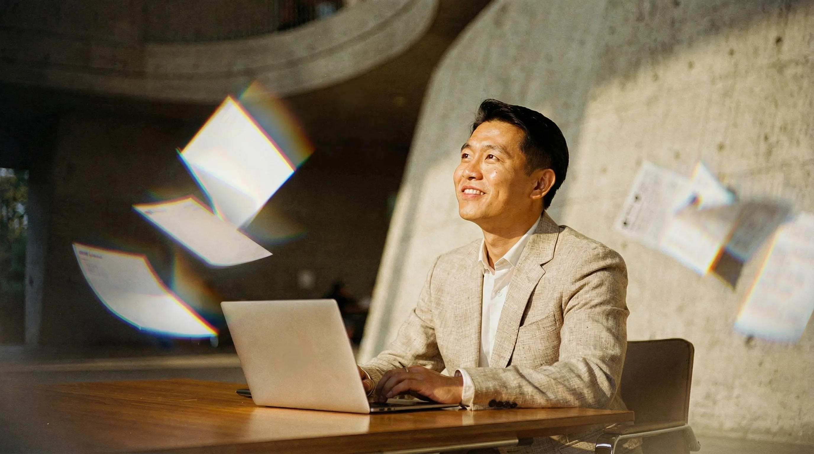 Professional working in modern office